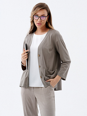 Жакет с карманами графитовый